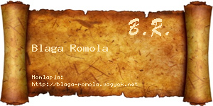 Blaga Romola névjegykártya
